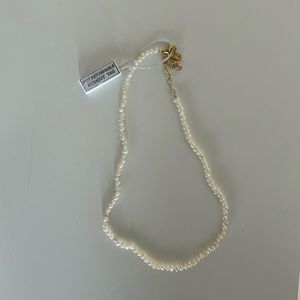 Adina Eden White Pearl Chocker Necklace